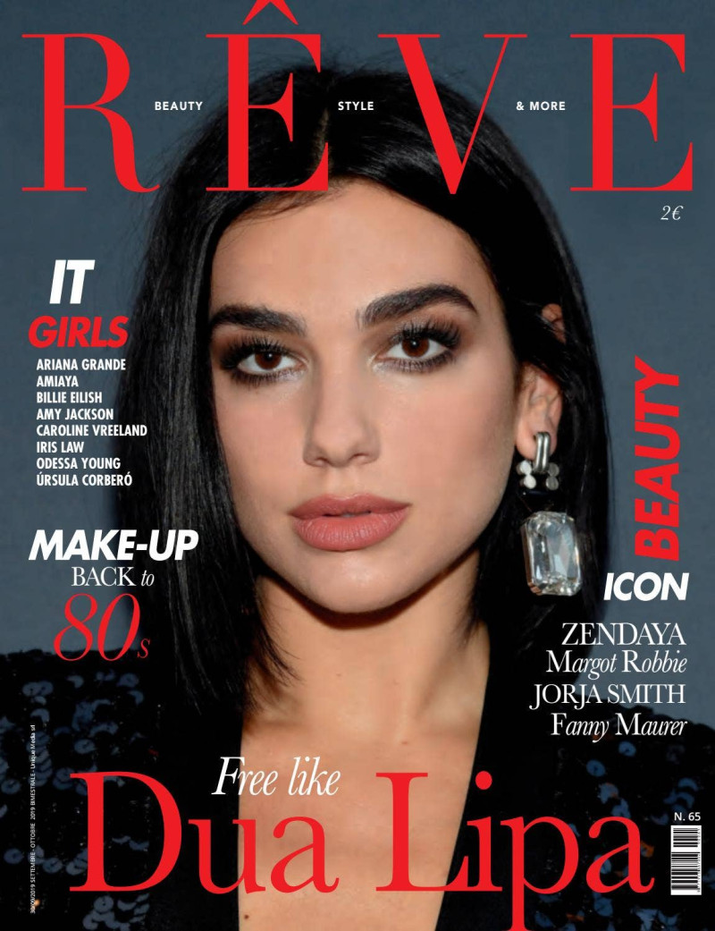 Dua Lipa featured on the Reve Beauty cover from September 2019
