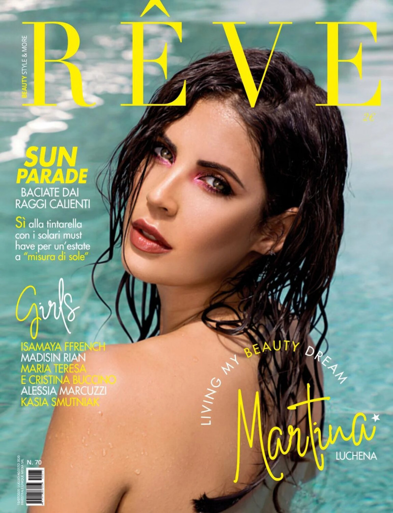 Martina Luchena featured on the Reve Beauty cover from July 2020