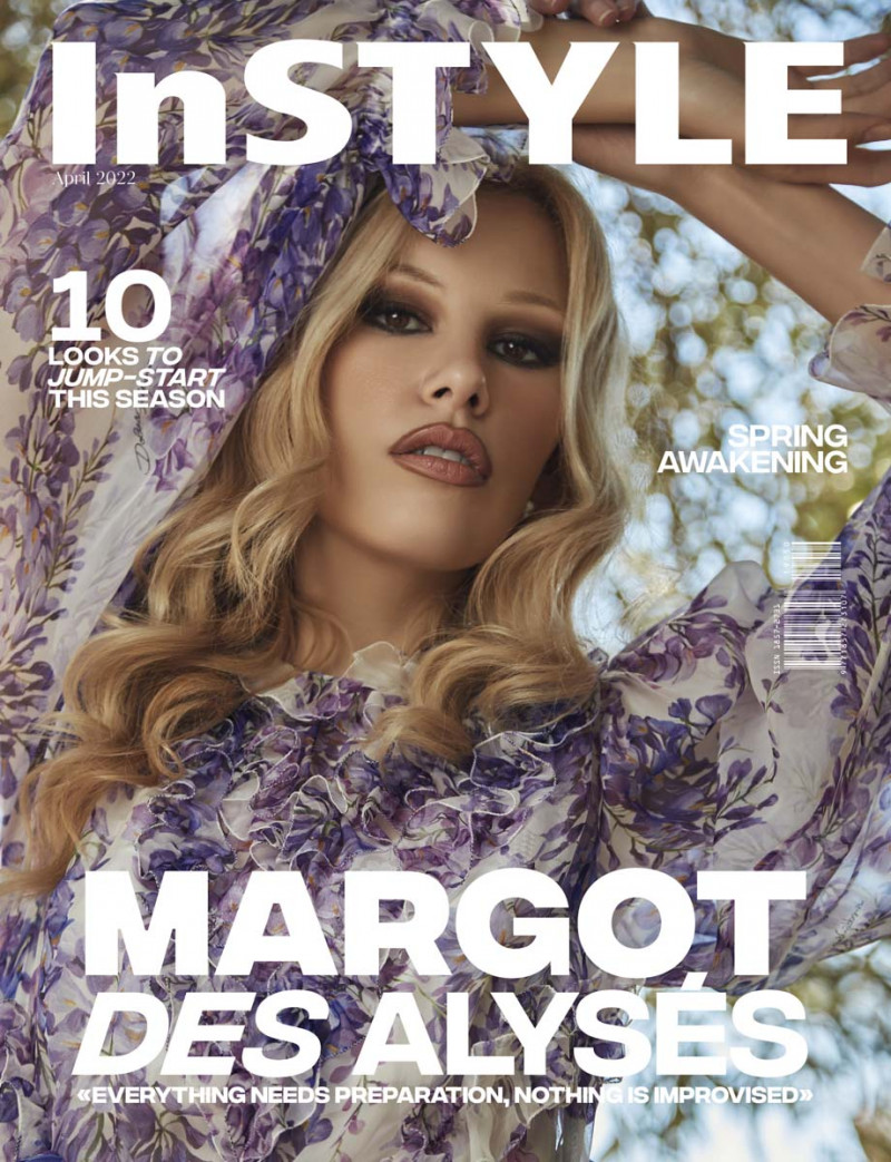 Margot Des Alyses featured on the InStyle Moldova cover from April 2022