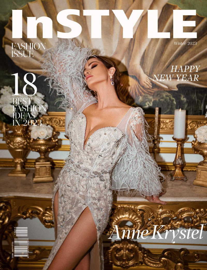 Anne Krystel featured on the InStyle Moldova cover from January 2023