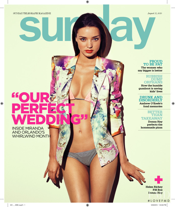 Miranda Kerr featured on the The Sunday Telegraph Magazine cover from August 2010