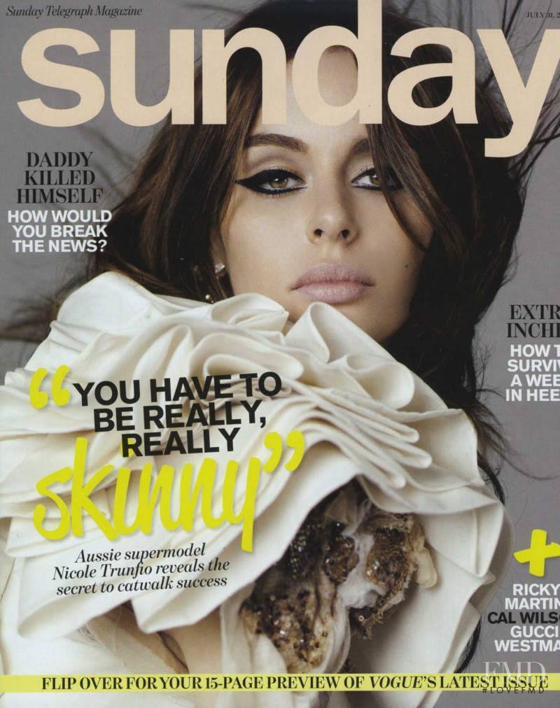 Nicole Trunfio featured on the The Sunday Telegraph Magazine cover from July 2011