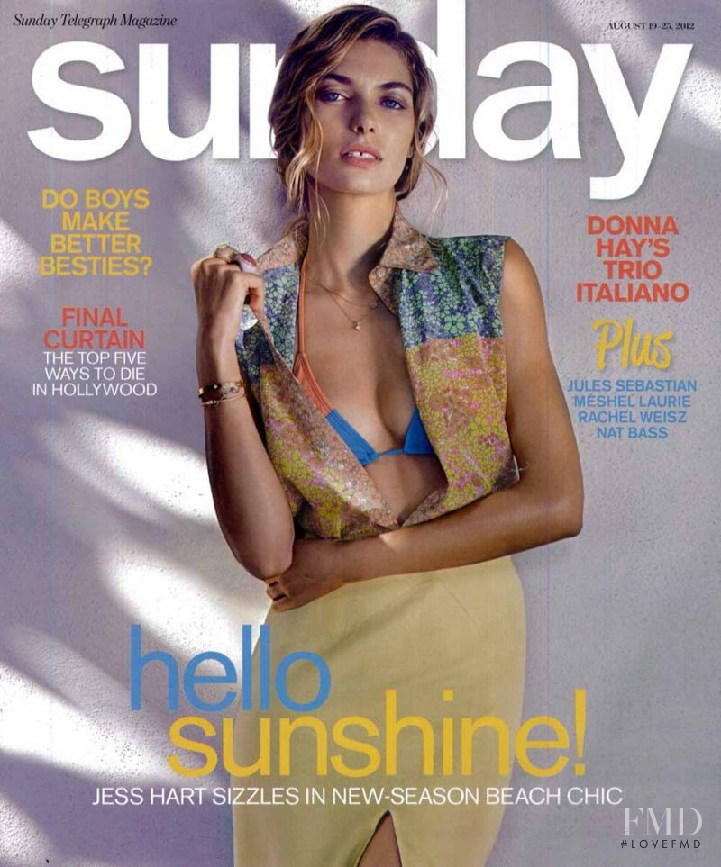 Jessica Hart featured on the The Sunday Telegraph Magazine cover from August 2012
