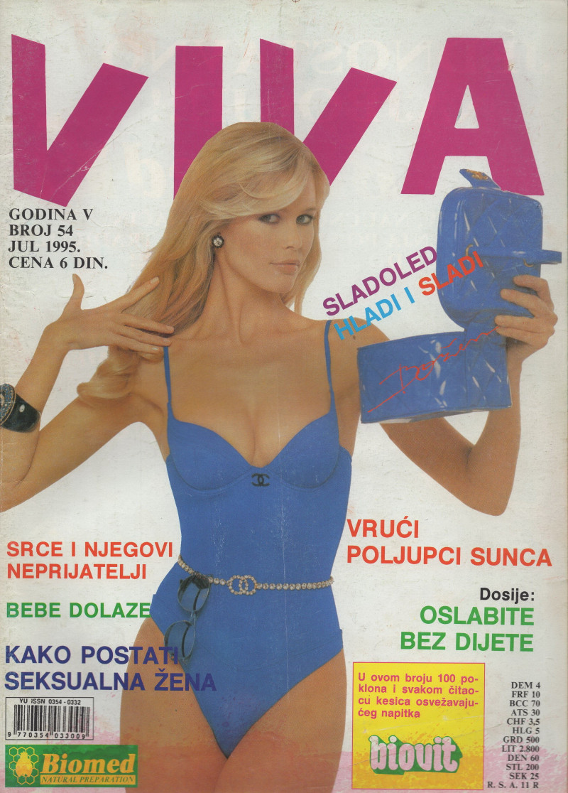 Claudia Schiffer featured on the Viva Serbia cover from July 1995