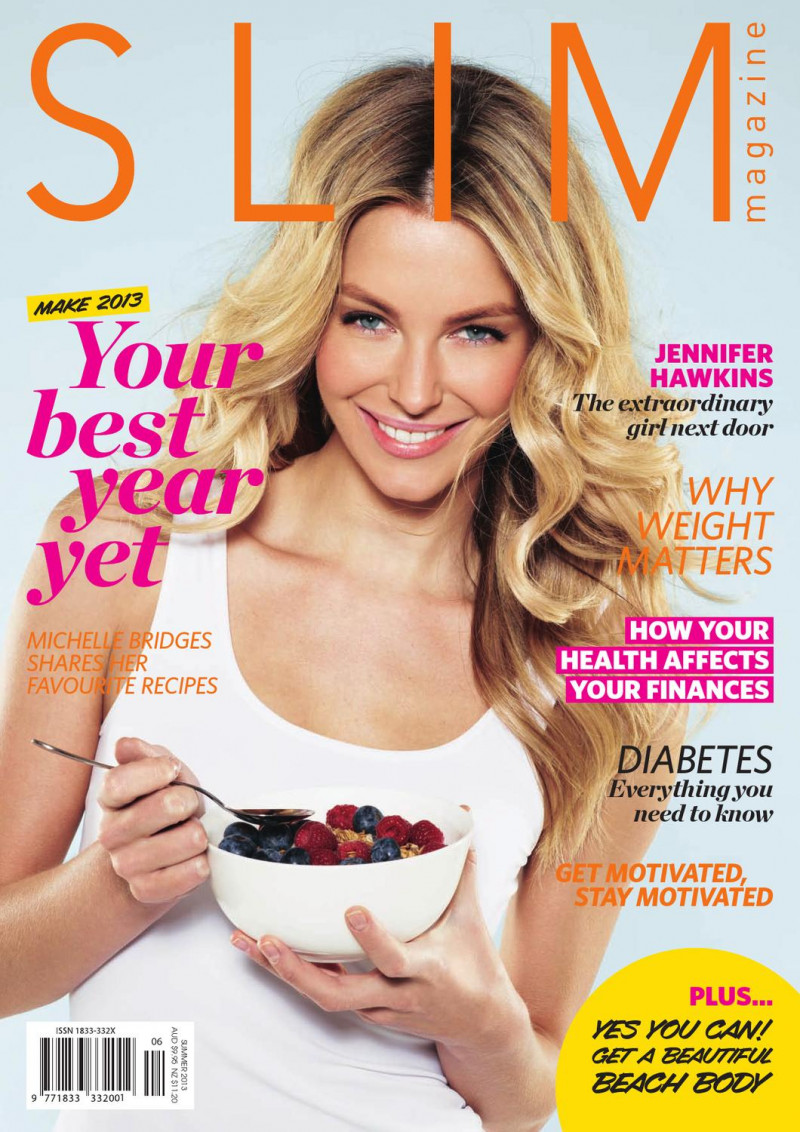Jennifer Hawkins featured on the Slim cover from June 2013