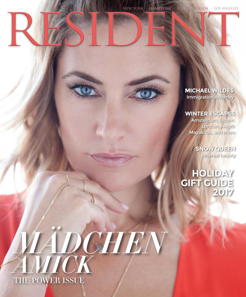 Maedchen Amick featured on the Resident cover from December 2017