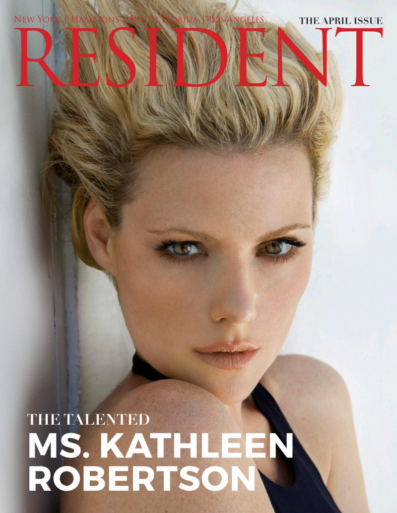 Kathleen Robertson featured on the Resident cover from April 2022
