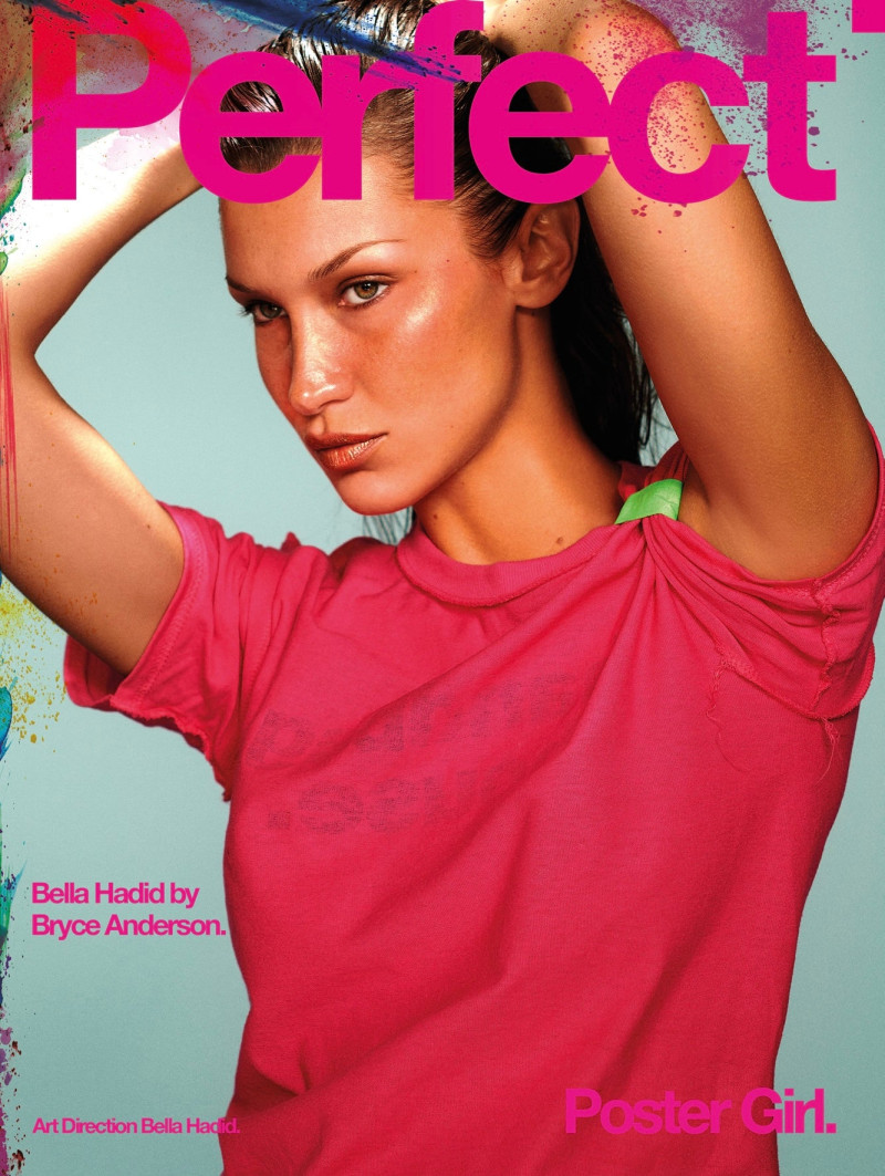 Bella Hadid featured on the Perfect cover from February 2024