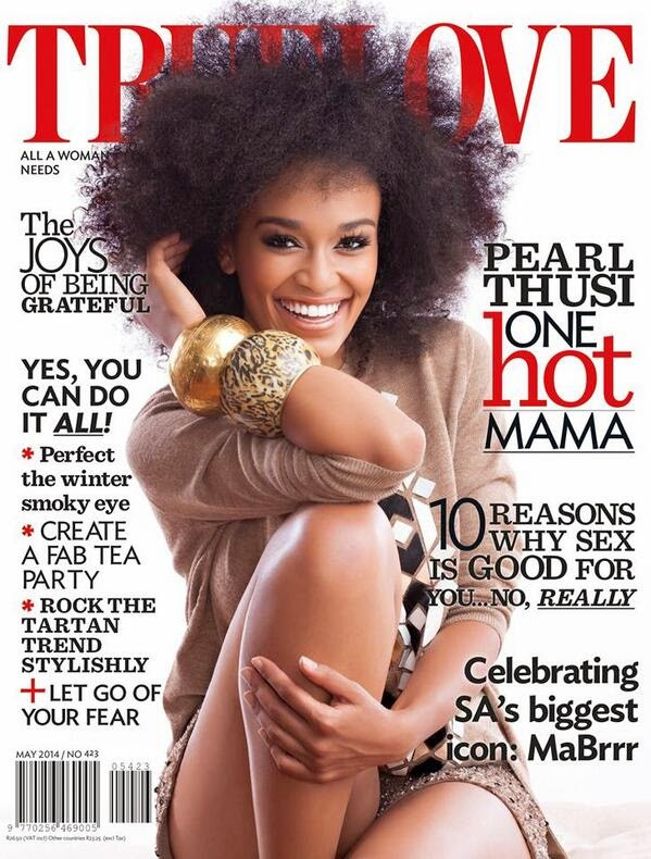 Pearl Thusi featured on the True Love cover from May 2014