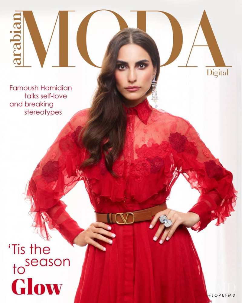 Farnoush Hamidian featured on the Arabian Moda screen from January 2022