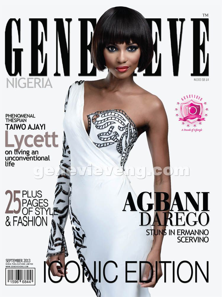 Agbani Darego featured on the Genevieve cover from September 2013