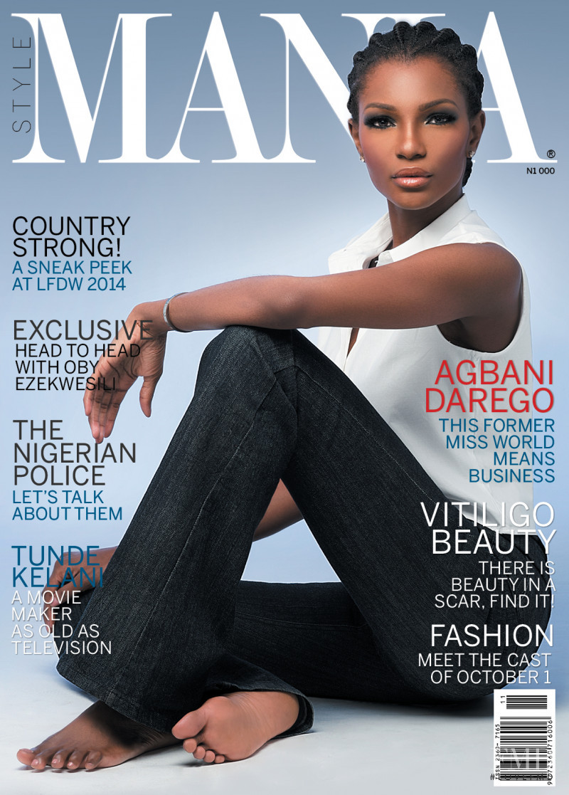 Agbani Darego featured on the Mania cover from November 2014