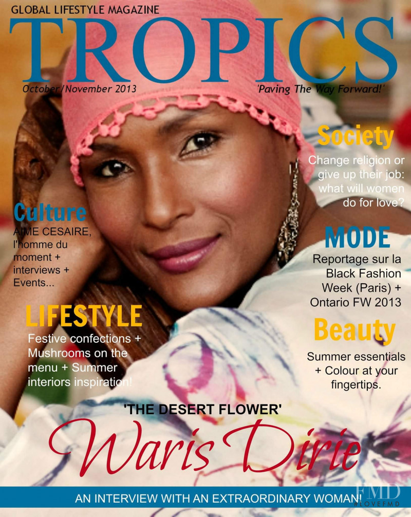 Waris Dirie featured on the Tropics cover from October 2013