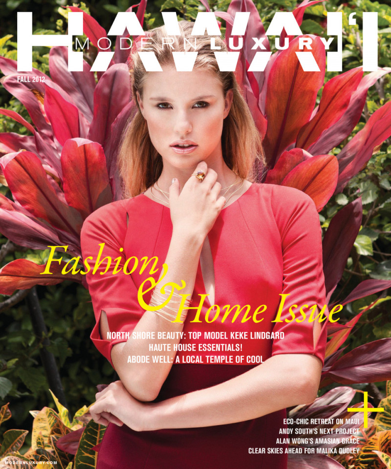 Keke Lindgard featured on the Modern Luxury Hawaii cover from September 2012