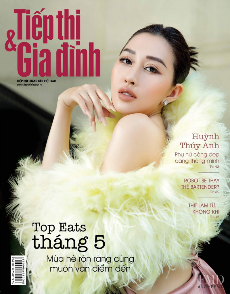 Huynh Thuy Anh featured on the Tiep Thi & Gia Dinh cover from May 2022