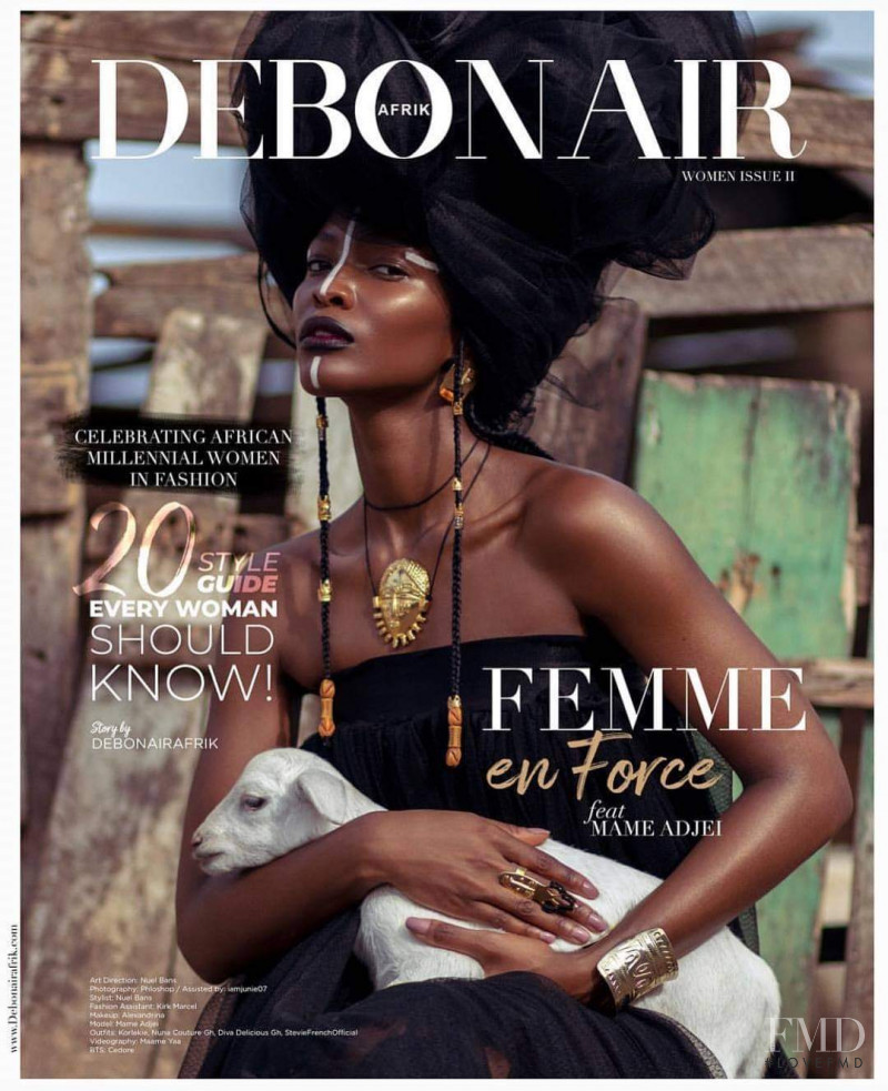 Mame Adjei featured on the Debonair Afrik cover from April 2019