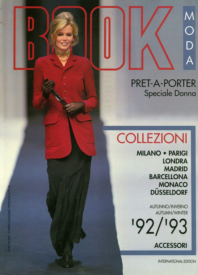 Claudia Schiffer featured on the BOOK Moda Prêt-à-porter: Parigi / Londra / Tokyo cover from September 1992