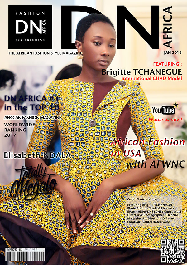 Brigitte Tchanegue featured on the DN Africa cover from January 2018