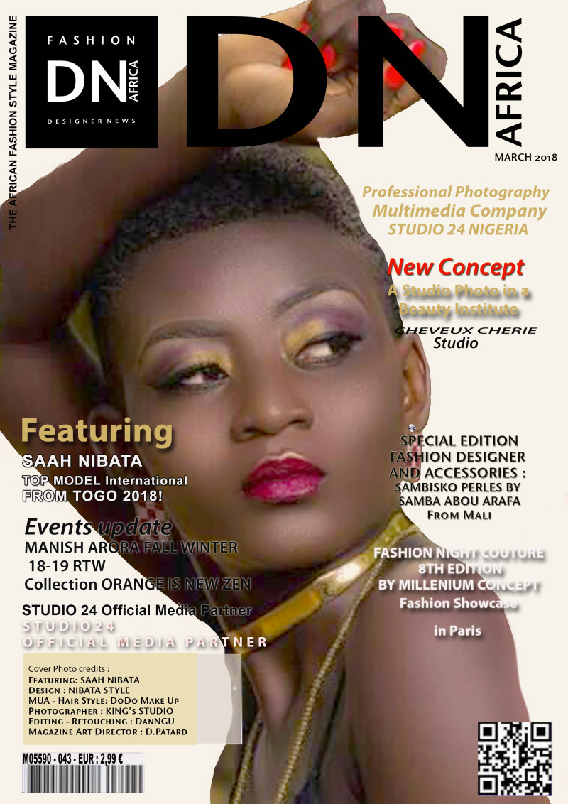 Saah Nibata featured on the DN Africa cover from March 2018