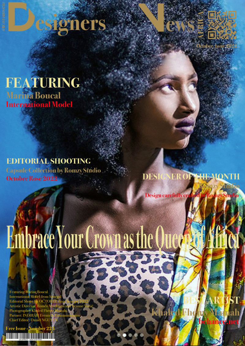 Marina Boucal featured on the DN Africa cover from October 2022