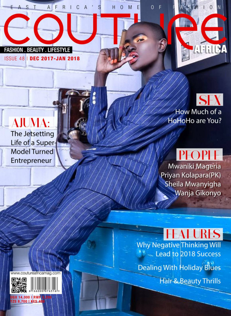 Ajuma Nasenyana featured on the Couture Africa cover from December 2017