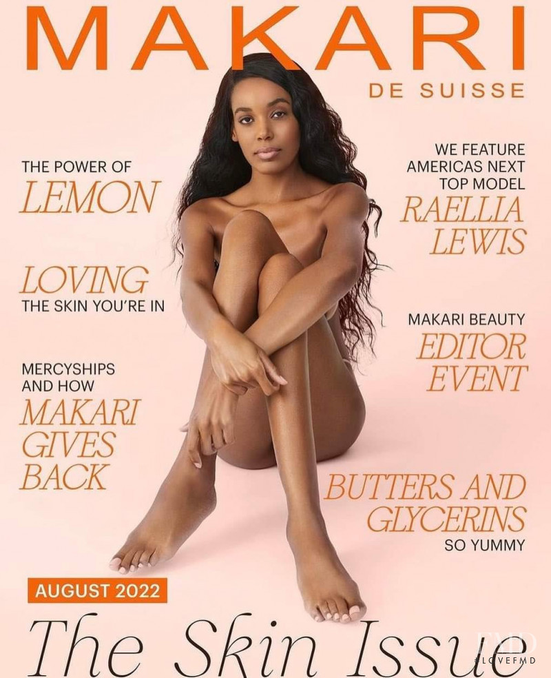 Raelia Lewis featured on the Makari de Suisse cover from August 2022