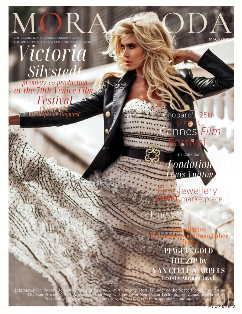 Victoria Silvstedt featured on the MoralModa cover from June 2022