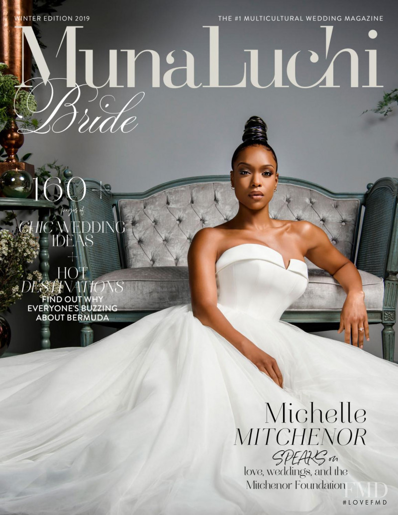 Michelle Mitchenor featured on the Muna Luchi Bride cover from December 2019