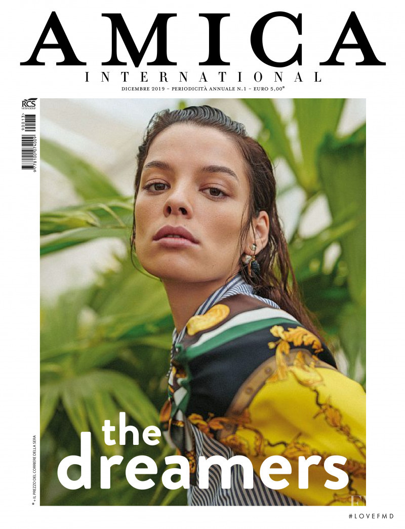 Nigina Sharipova featured on the Amica International cover from January 2020