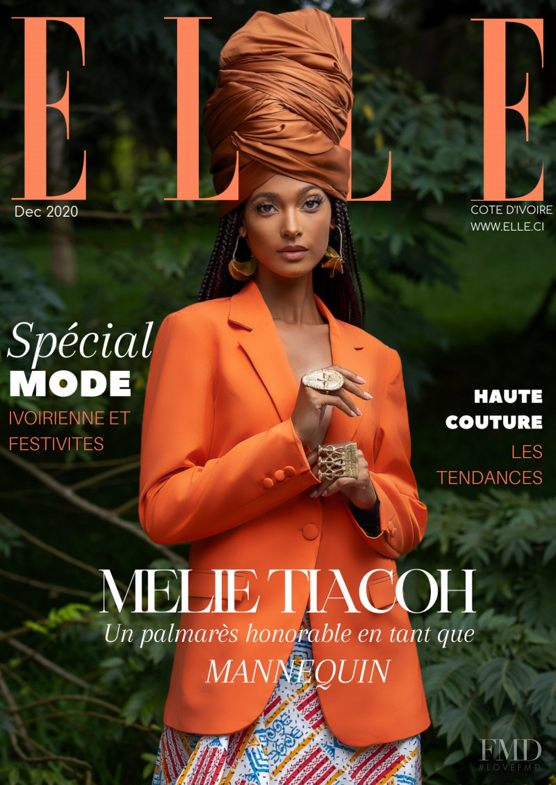 Melie Tiacoh featured on the ELLE Cote d\'Ivoire cover from December 2020