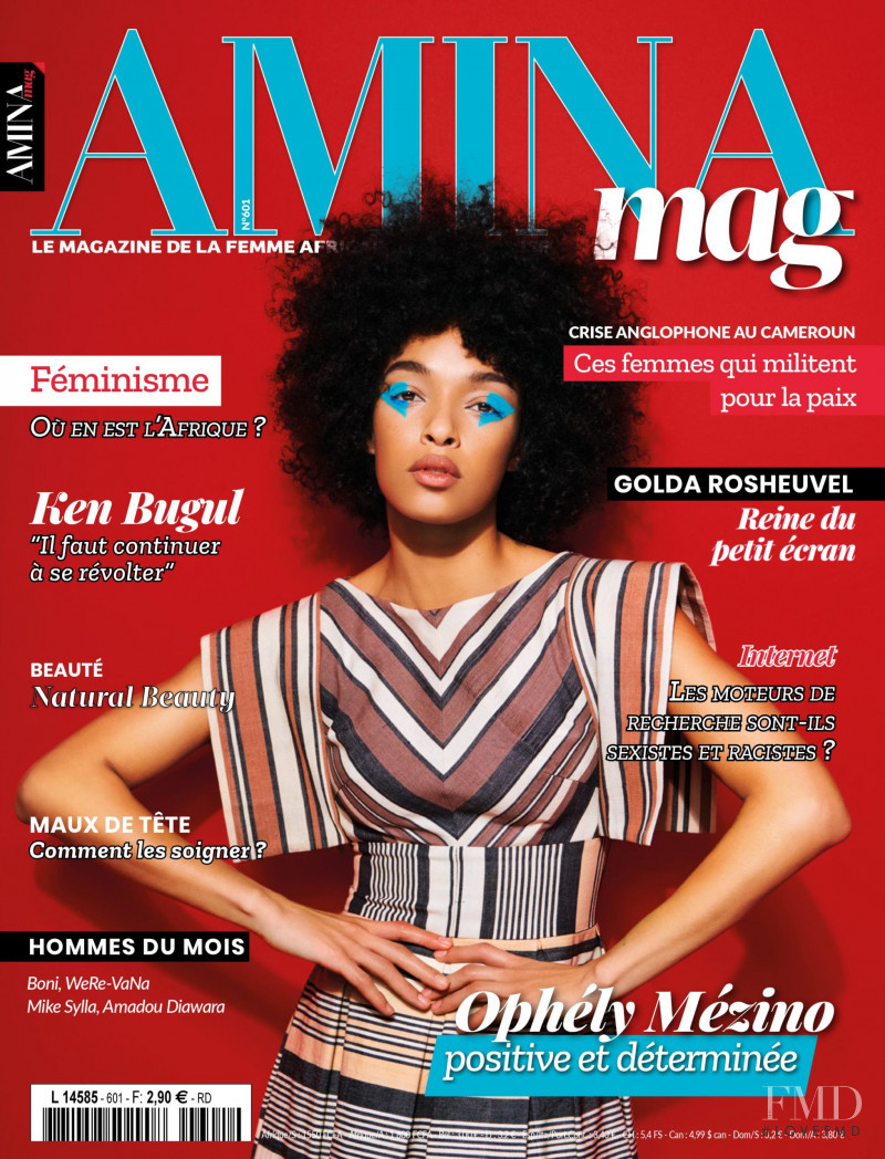 Ophely Mezino featured on the Amina Mag cover from March 2021