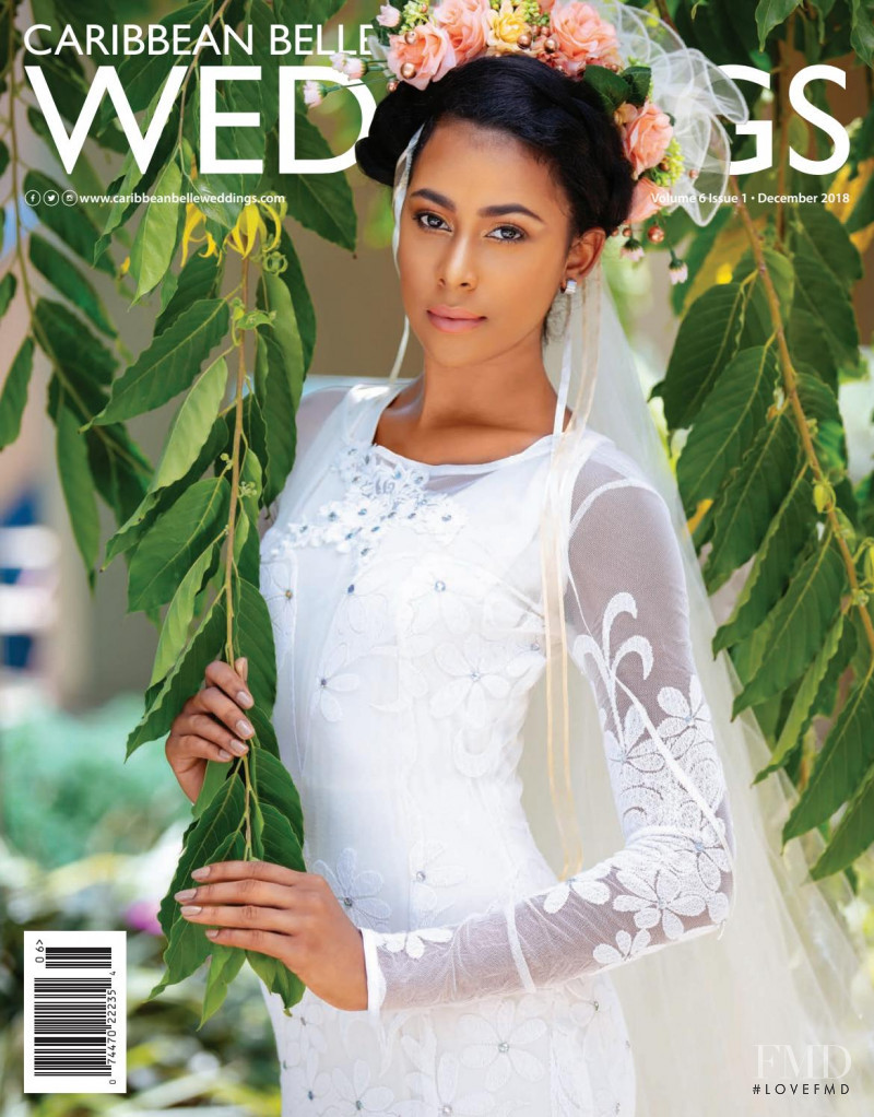 Precyous Garcia featured on the Caribbean Belle WEDDINGS cover from December 2018