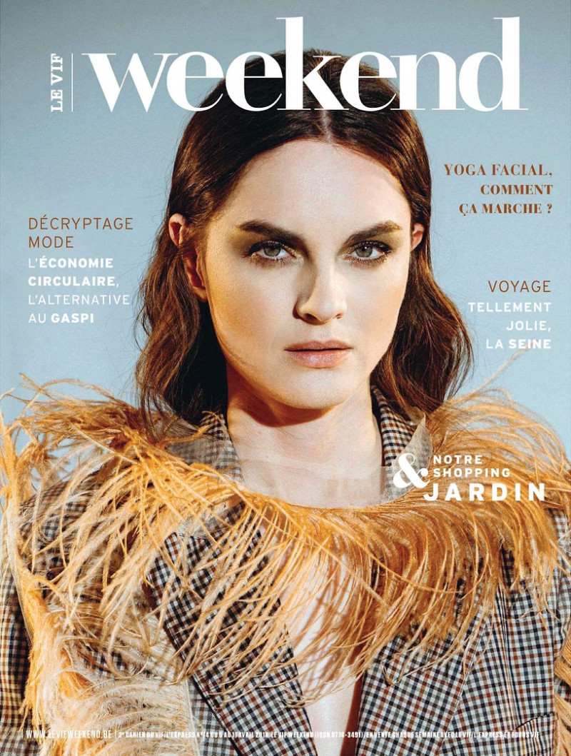Anouck Lepère featured on the Le Vif Weekend cover from April 2018