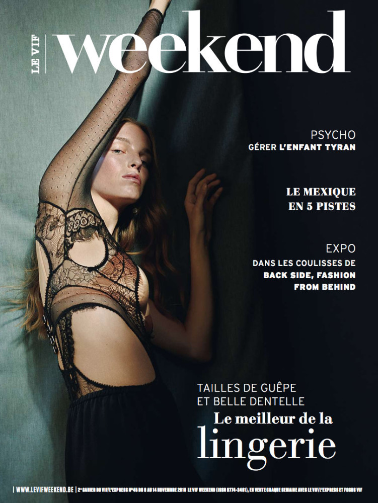 Jamilla Hoogenboom featured on the Le Vif Weekend cover from November 2018