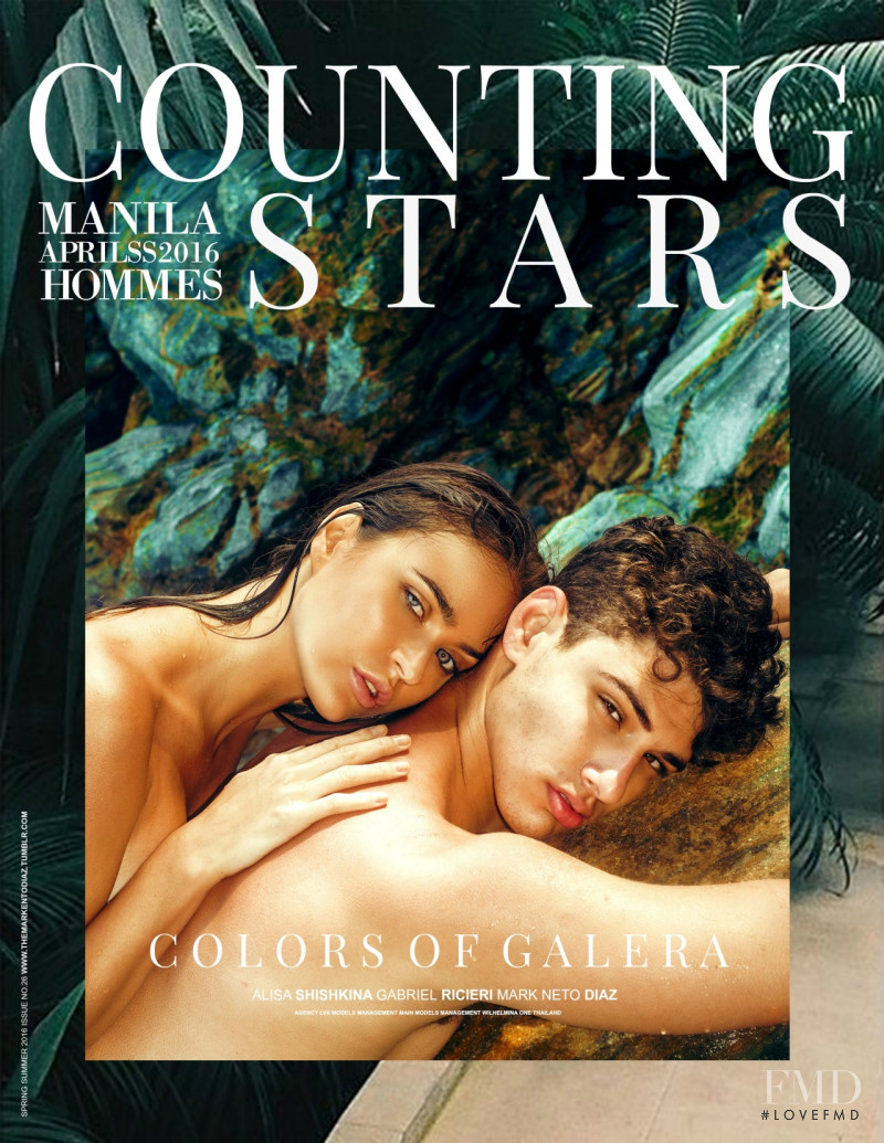 Alisa Shishkina, Gabriel Ricieri featured on the Counting Stars Hommes cover from April 2016