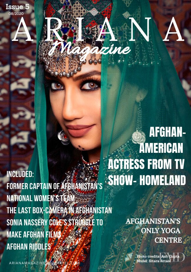 Sitara Attaie featured on the Ariana Magazine cover from August 2020