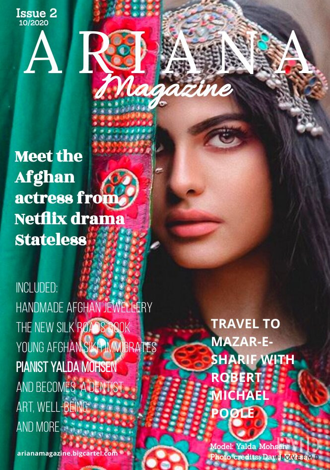 Yalda Mohsen featured on the Ariana Magazine cover from October 2020