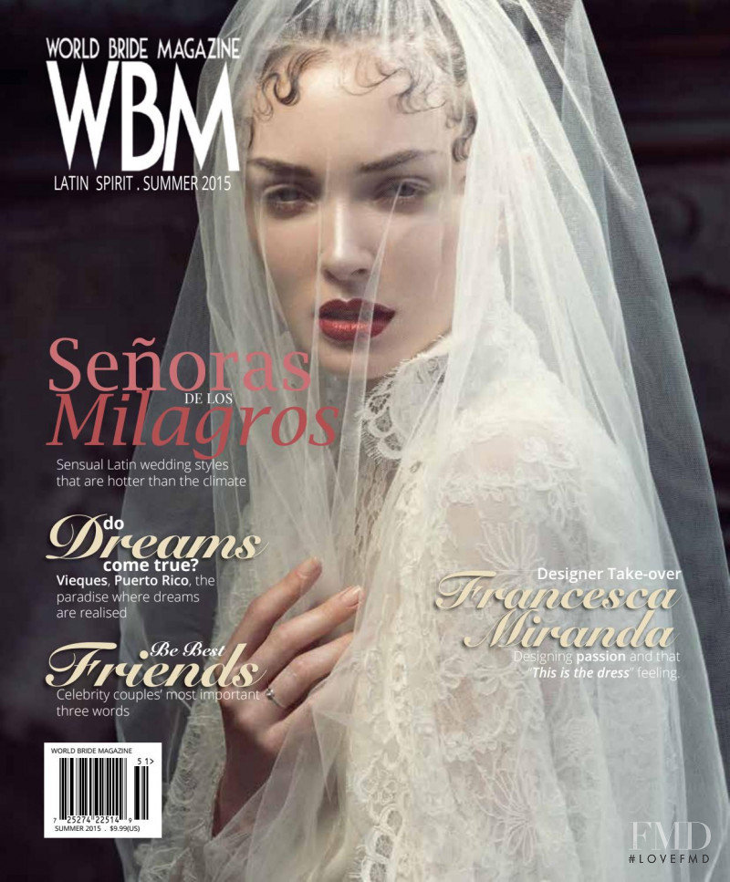 Angelica Robelo featured on the World Bride Magazine cover from June 2015