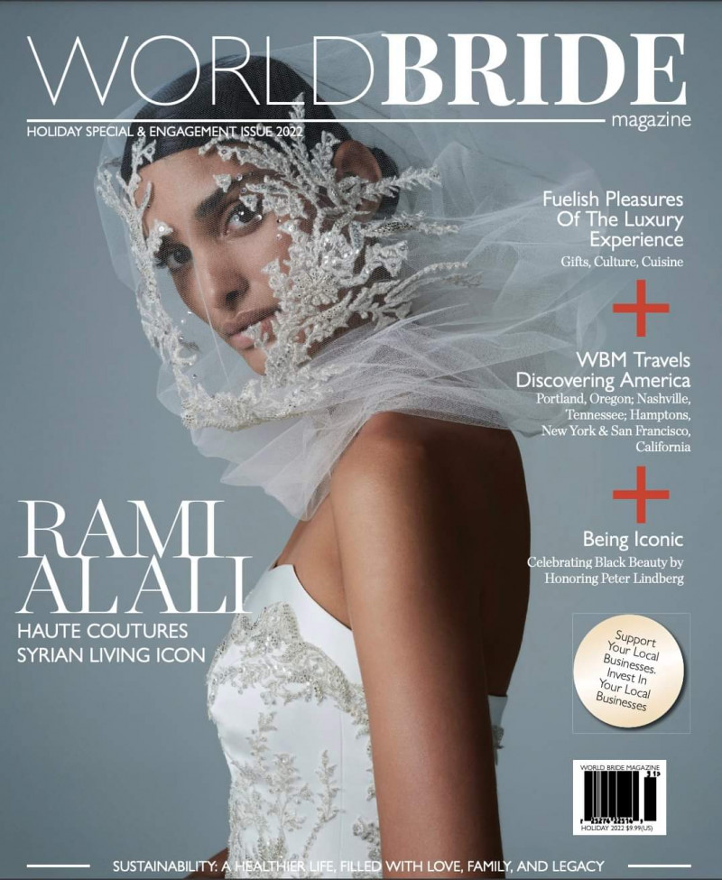  featured on the World Bride Magazine cover from December 2022