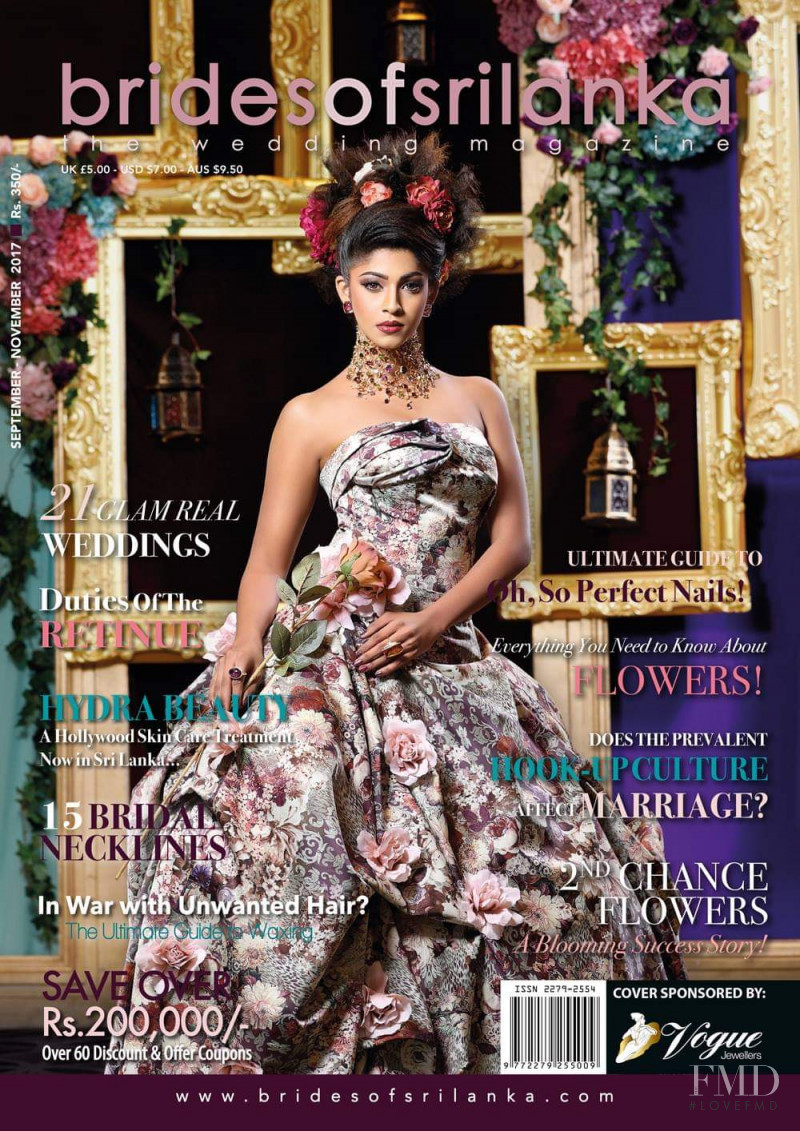 Inami Avandya featured on the Brides Of Sri Lanka cover from September 2017