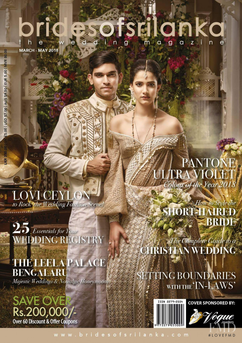 Adrian De Silva, Sade featured on the Brides Of Sri Lanka cover from March 2018