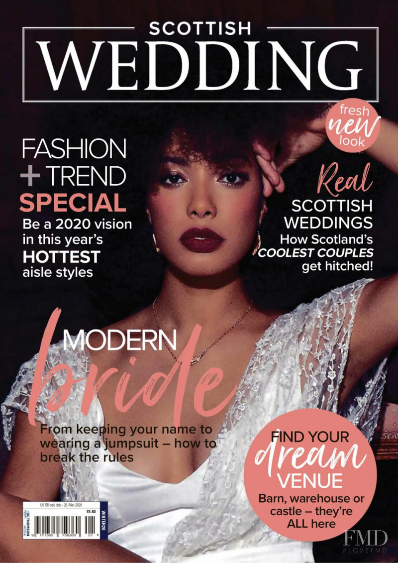 Grace Dempsey featured on the Scottish Wedding cover from January 2020