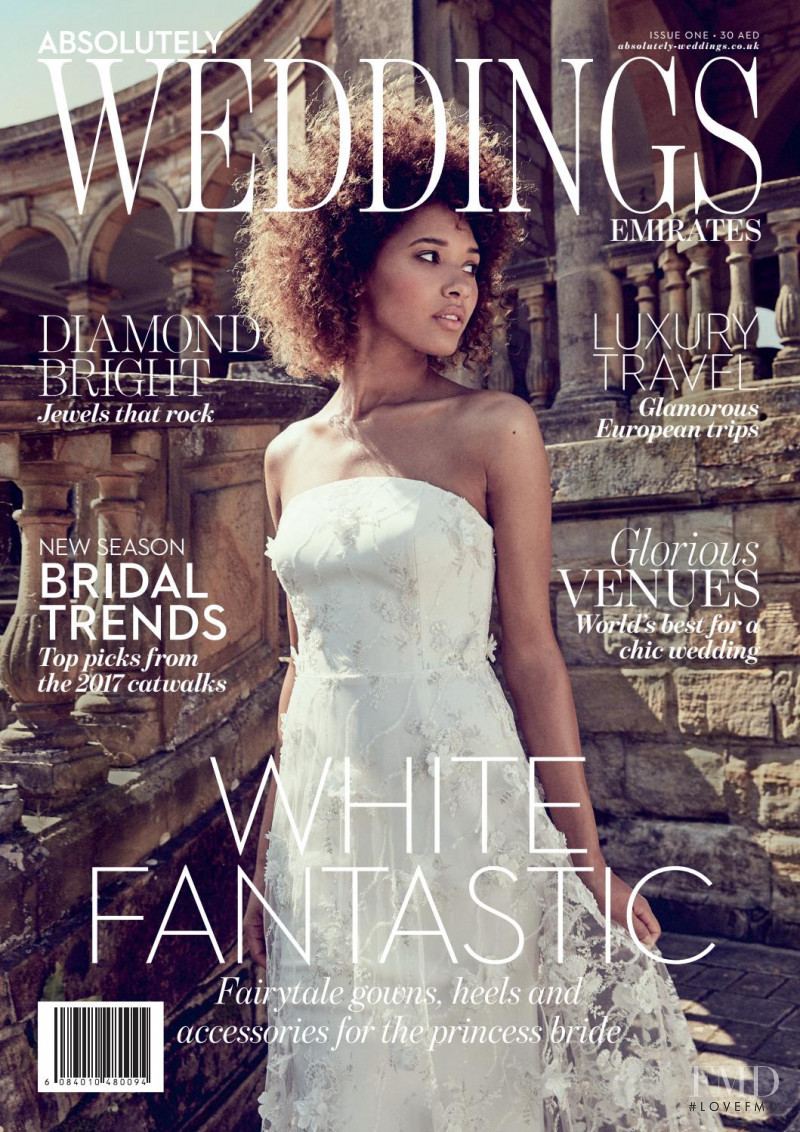 Sharmina Harrower featured on the Absolutely Weddings Emirates cover from March 2017