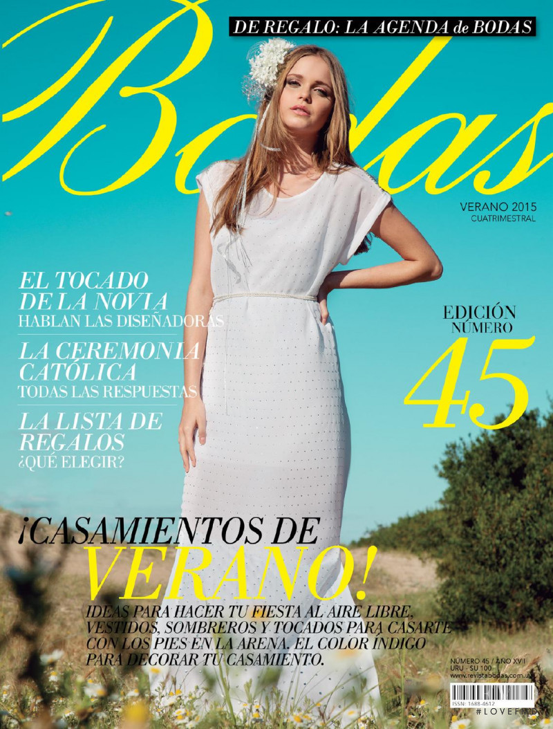 Sofia Haedo featured on the Bodas Uruguay cover from June 2015