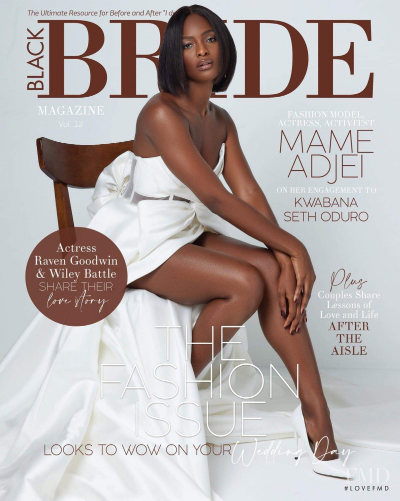 Mame Adjei featured on the Black Bride Magazine cover from December 2021