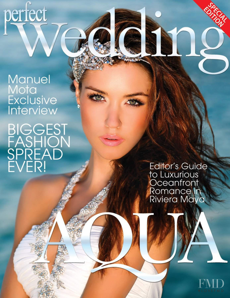 Charity Plamondon featured on the Perfect Wedding Canada cover from February 2012