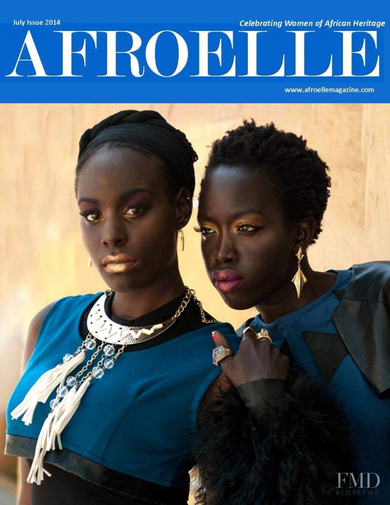 Kuoth Wiel, Amina Abdullah featured on the Afroelle cover from July 2014