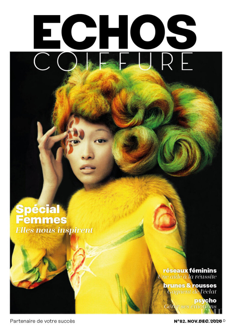 Ling Tan featured on the ECHOS Coiffure cover from November 2020