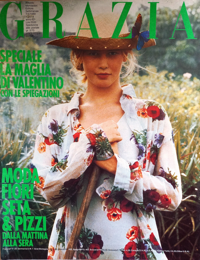 Claudia Schiffer featured on the Grazia Italy cover from May 1989