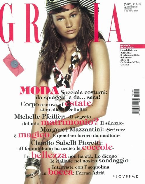 Tatiana Shamratova featured on the Grazia Italy cover from May 2009